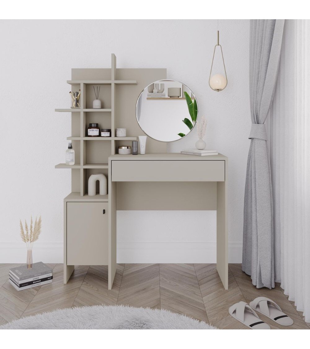 Toeletta da trucco Mup cashmere con vani a giorno