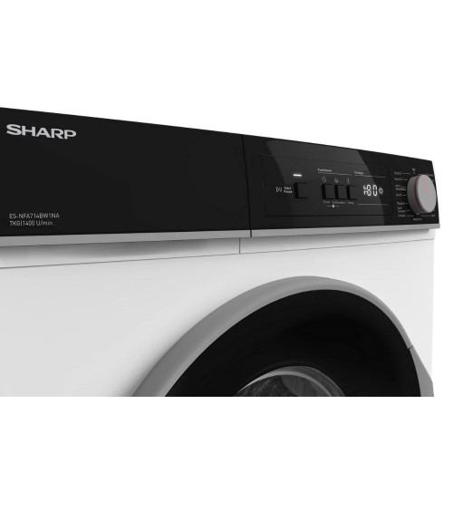 Lavatrice Sharp ESNFA714BW1NA libera installazione 7 kg 1400 giri motore inverter classe A