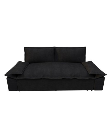 Divano letto Belly 2 posti effetto velluto colore nero