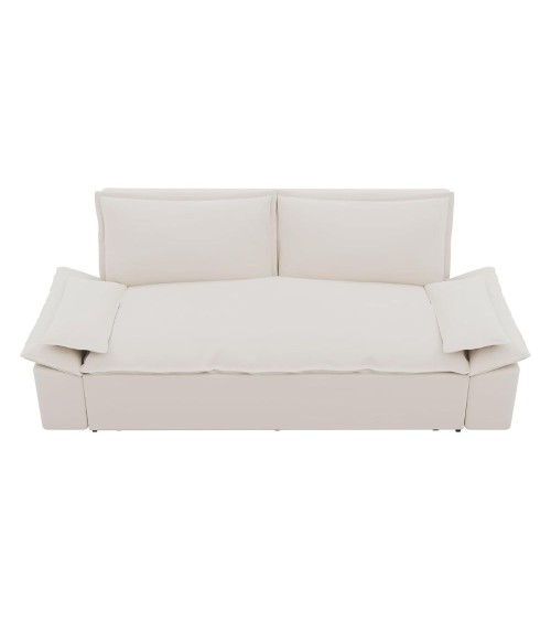 Divano letto Belly 2 posti effetto velluto colore beige