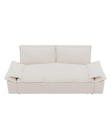Divano letto Belly 2 posti effetto velluto colore beige