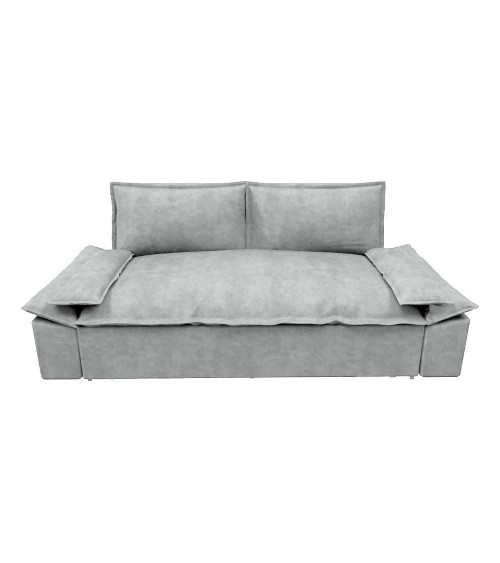 Divano letto Belly 2 posti effetto velluto colore grigio