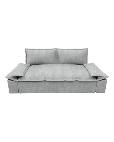 Divano letto Belly 2 posti effetto velluto colore grigio