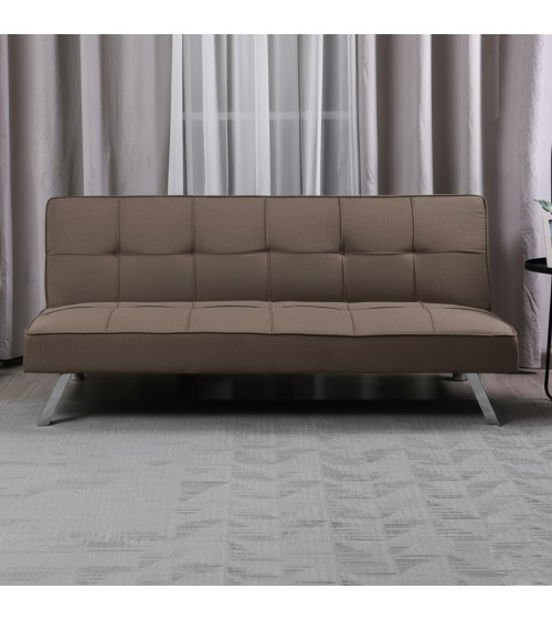 Divano letto Daynora in tessuto colore brown
