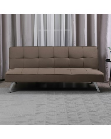 Divano letto Daynora in tessuto colore brown