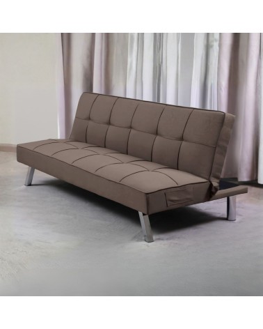 Divano letto Daynora in tessuto colore brown
