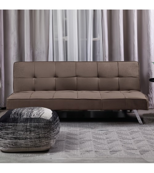 Divano letto Daynora in tessuto colore brown