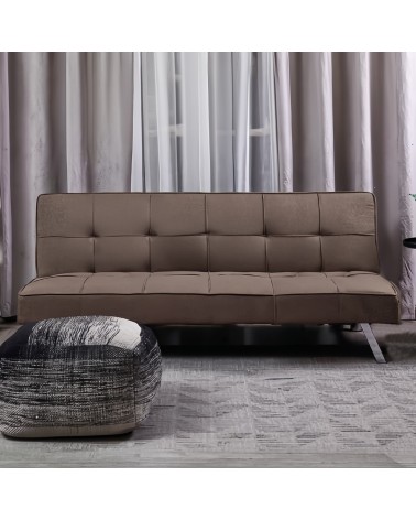 Divano letto Daynora in tessuto colore brown