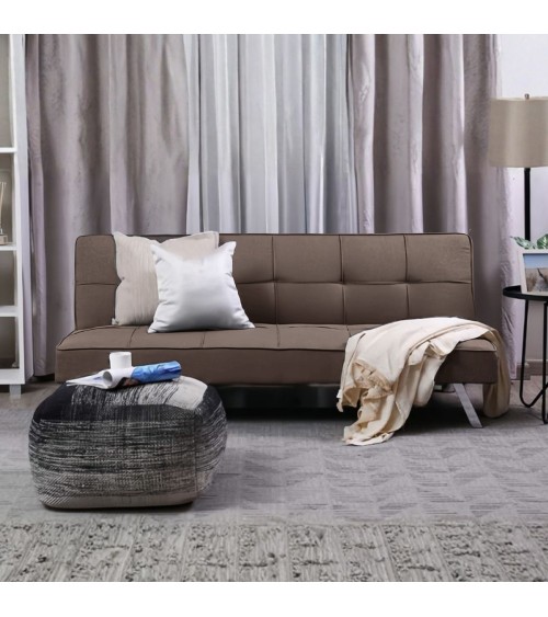 Divano letto Daynora in tessuto colore brown