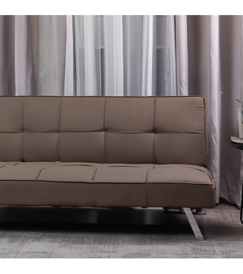 Divano letto Daynora in tessuto colore brown