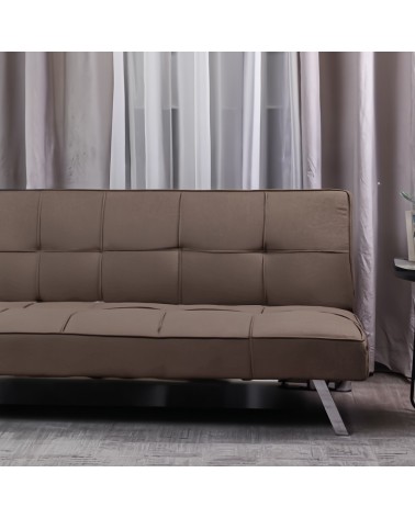 Divano letto Daynora in tessuto colore brown