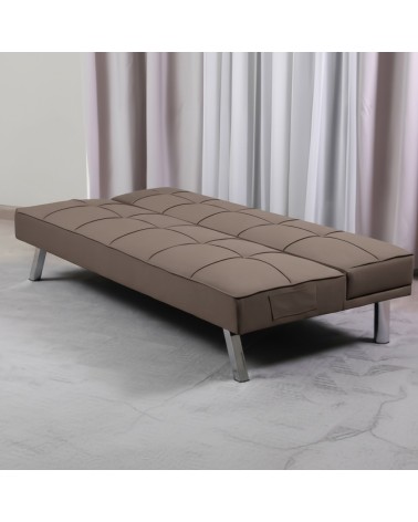 Divano letto Daynora in tessuto colore brown