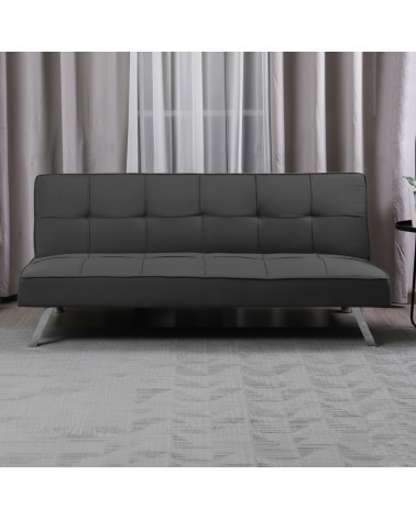 Divano letto Daynora in tessuto colore grigio scuro