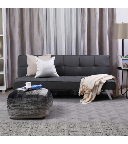 Divano letto Daynora in tessuto colore grigio scuro