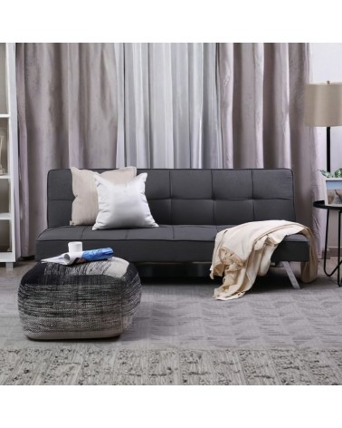 Divano letto Daynora in tessuto colore grigio scuro