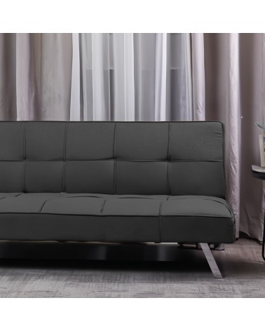 Divano letto Daynora in tessuto colore grigio scuro