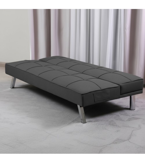Divano letto Daynora in tessuto colore grigio scuro