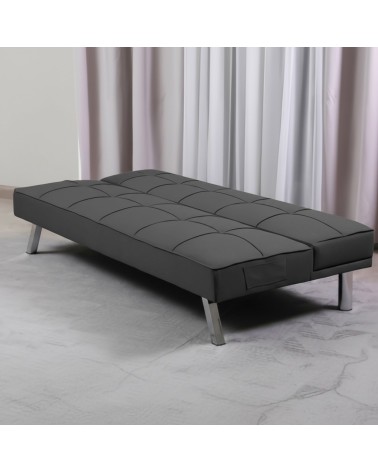 Divano letto Daynora in tessuto colore grigio scuro