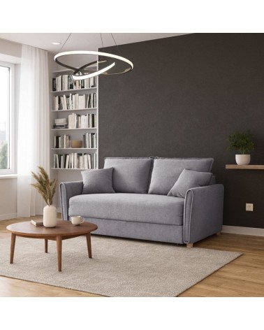 Divano letto Cassie con contenitore in Barrel 83 grigio