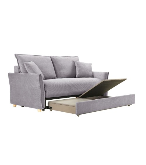 Divano letto Cassie con contenitore in Barrel 83 grigio