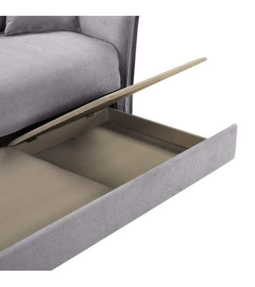 Divano letto Cassie con contenitore in Barrel 83 grigio