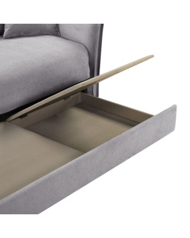 Divano letto Cassie con contenitore in Barrel 83 grigio