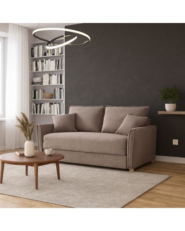 Divano letto Cassie con contenitore in Barrel 19 taupe