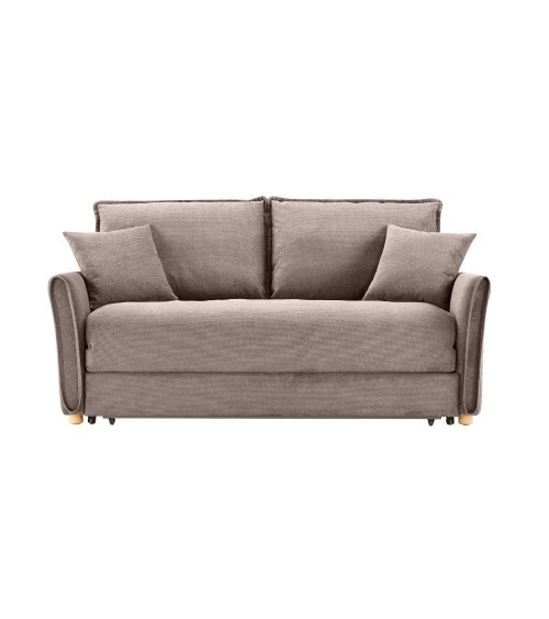 Divano letto Cassie con contenitore in Barrel 19 taupe