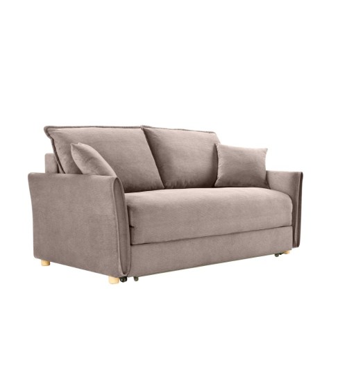 Divano letto Cassie con contenitore in Barrel 19 taupe