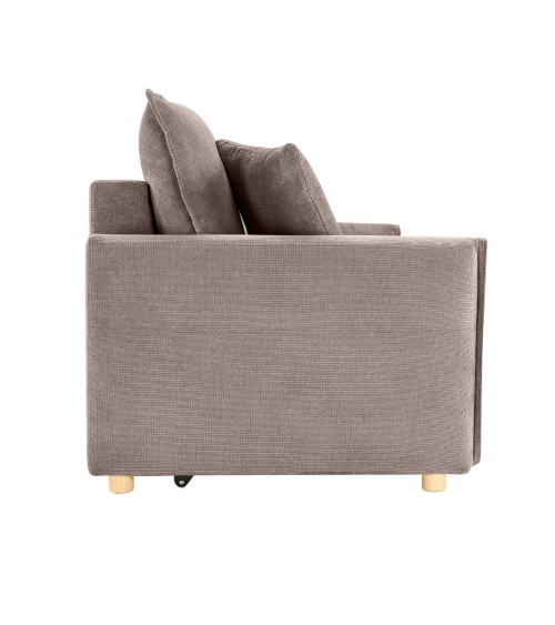 Divano letto Cassie con contenitore in Barrel 19 taupe