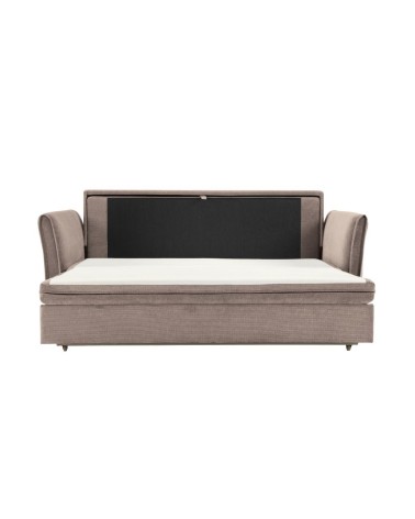 Divano letto Cassie con contenitore in Barrel 19 taupe