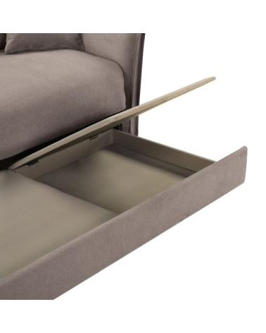 Divano letto Cassie con contenitore in Barrel 19 taupe