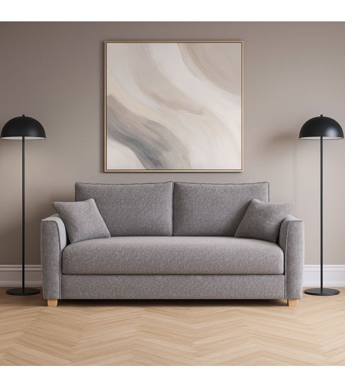 Divano letto Cosy con contenitore in Barrel 83 grigio