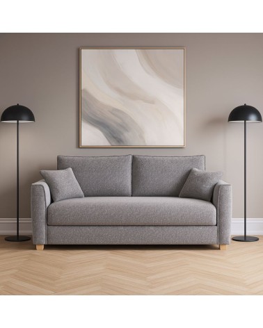 Divano letto Cosy con contenitore in Barrel 83 grigio