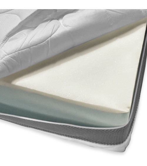 Materasso una piazza e mezza Supermemory25 con strato in memory foam 120x190x H 23cm. sfoderabile