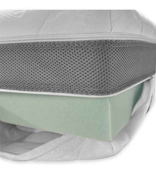 Materasso una piazza e mezza Supermemory25 con strato in memory foam 120x190x H 23cm. sfoderabile