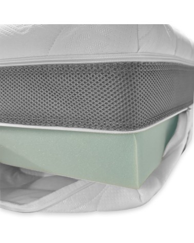 Materasso matrimoniale Supermemory25 con strato in memory foam 160x190x H 23cm. sfoderabile
