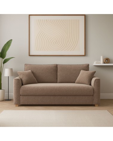 Divano letto Cosy con contenitore in Barrel 19 taupe