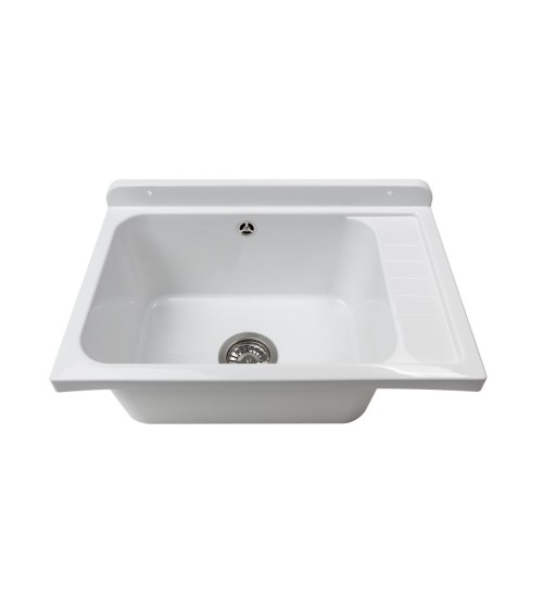 Pilozzo a muro 2051FSCAT con kit di scarico autopulente 58x38 cm. colore bianco