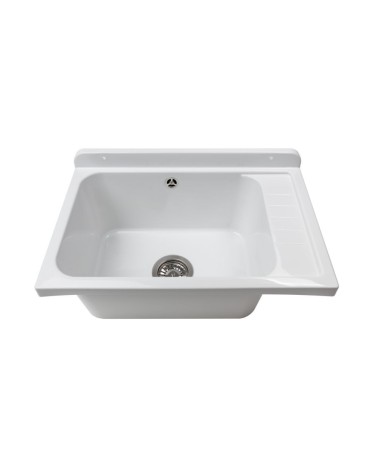 Pilozzo a muro 2051FSCAT con kit di scarico autopulente 58x38 cm. colore bianco
