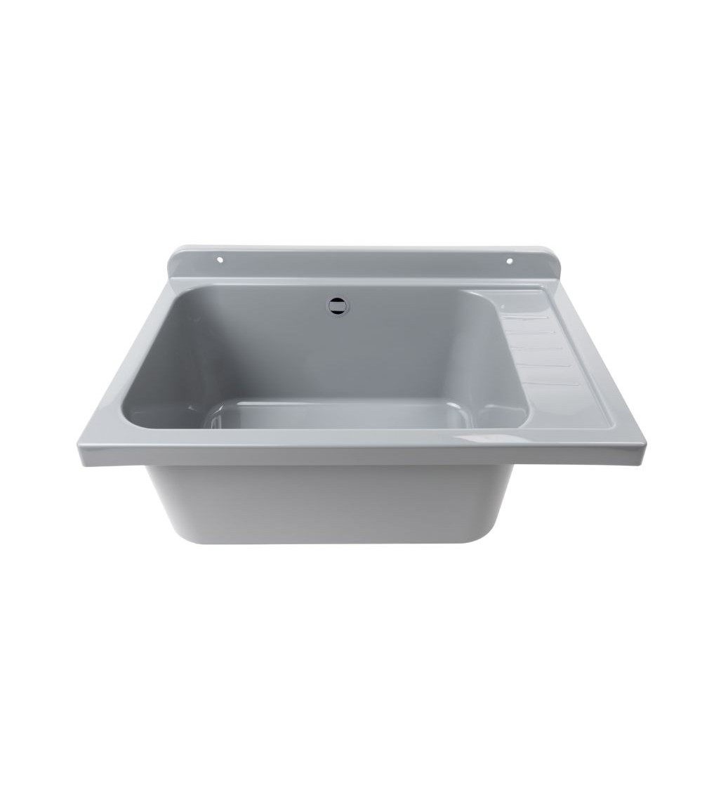 Pilozzo a muro 2051FGSCAT con kit di scarico autopulente 58x38 cm. colore grigio