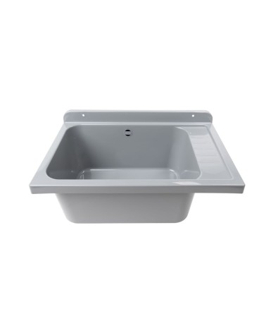 Pilozzo a muro 2051FGSCAT con kit di scarico autopulente 58x38 cm. colore grigio