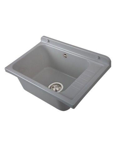 Pilozzo a muro 2051FGSCAT con kit di scarico autopulente 58x38 cm. colore grigio
