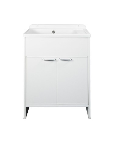 Mobile lavatoio salvaspazio Platone 58x38 cm. colore bianco
