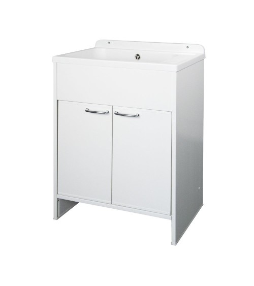 Mobile lavatoio salvaspazio Platone 58x38 cm. colore bianco