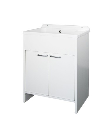 Mobile lavatoio salvaspazio Platone 58x38 cm. colore bianco