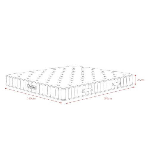 Materasso matrimoniale Chill con strato in memory foam 160x190xH23 cm.