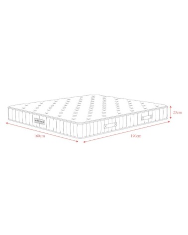 Materasso matrimoniale Chill con strato in memory foam 160x190xH23 cm.