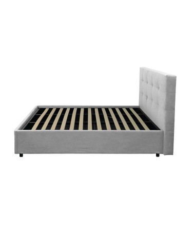 Letto singolo Ascoli contenitore in tessuto Enjoy 20 grigio chiaro