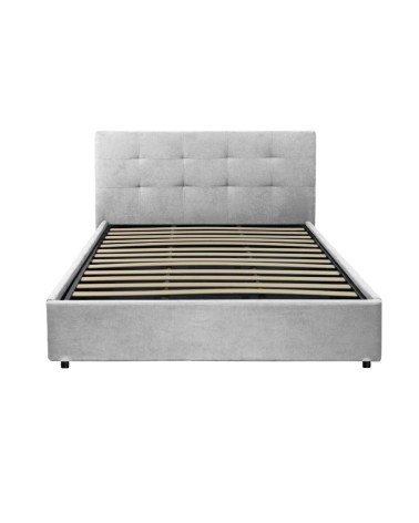 Letto matrimoniale Ascoli contenitore in tessuto Enjoy 20 grigio chiaro